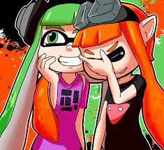 High Quality inkling girls laughing/gossiping Blank Meme Template
