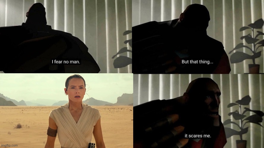 I’m scared that Rey has ruined star wars | image tagged in it scares me,rey | made w/ Imgflip meme maker