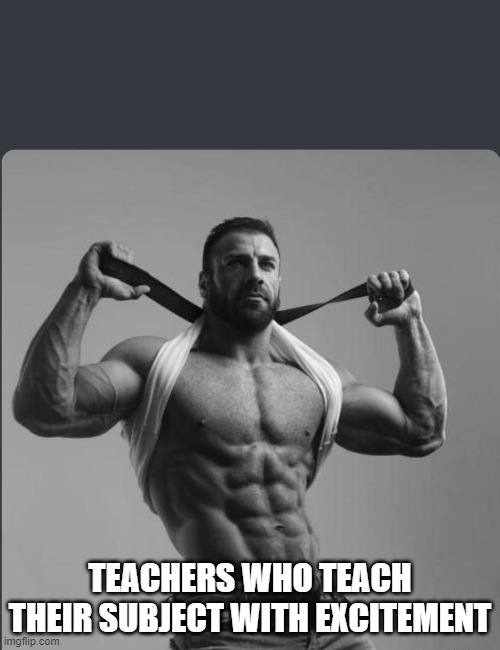teacher v2 | TEACHERS WHO TEACH THEIR SUBJECT WITH EXCITEMENT | image tagged in refuses to elaborate any further | made w/ Imgflip meme maker