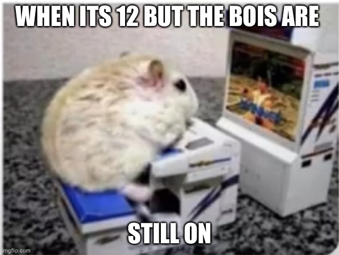Gaming be like | WHEN ITS 12 BUT THE BOIS ARE; STILL ON | image tagged in gaming | made w/ Imgflip meme maker