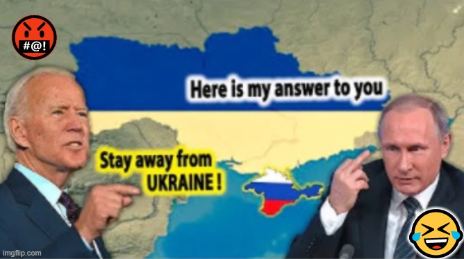 Muh sanctions | 🤬; 🤣 | image tagged in vladimir putin,joe biden,usa,russia,ukraine | made w/ Imgflip meme maker