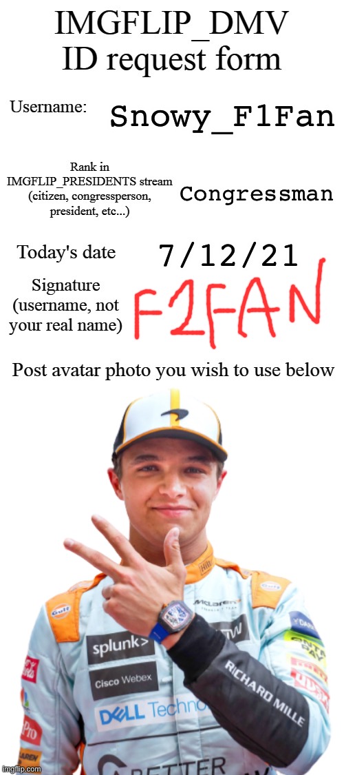 Snowy_F1Fan Congressman 7/12/21 | made w/ Imgflip meme maker