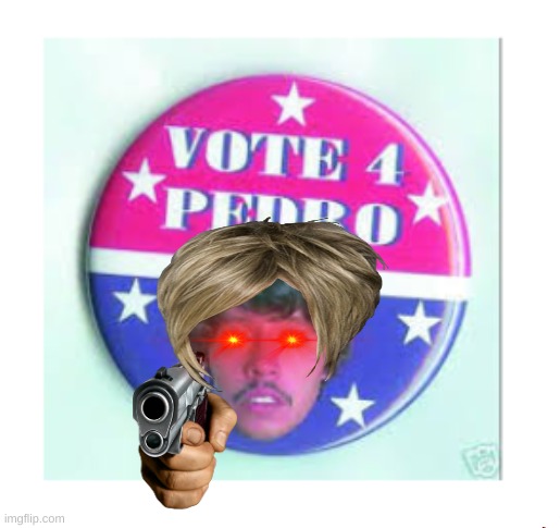 pedro | image tagged in vote for pedro | made w/ Imgflip meme maker