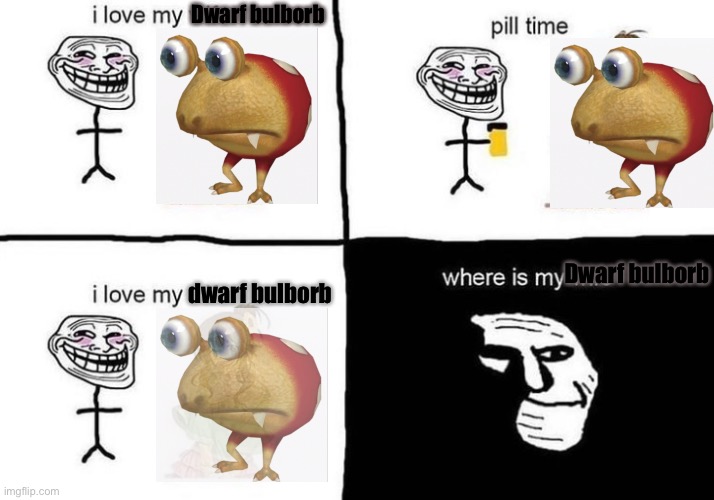 Where is my wife | Dwarf bulborb; Dwarf bulborb; dwarf bulborb | image tagged in where is my wife,Pikmin | made w/ Imgflip meme maker