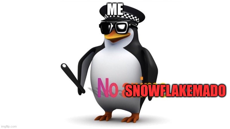 No anime | ME; SNOWFLAKEMADO | image tagged in no anime | made w/ Imgflip meme maker