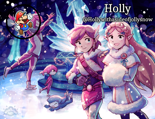 High Quality Holly Christmas Announcement Blank Meme Template