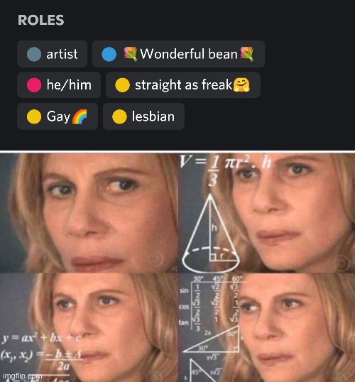 h u h | image tagged in math lady/confused lady | made w/ Imgflip meme maker