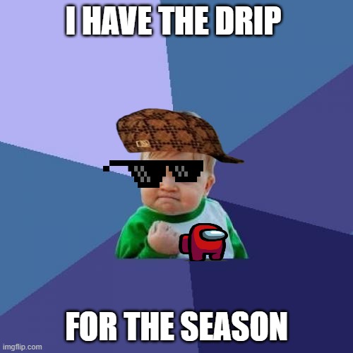 Success Kid | I HAVE THE DRIP; FOR THE SEASON | image tagged in memes,success kid | made w/ Imgflip meme maker