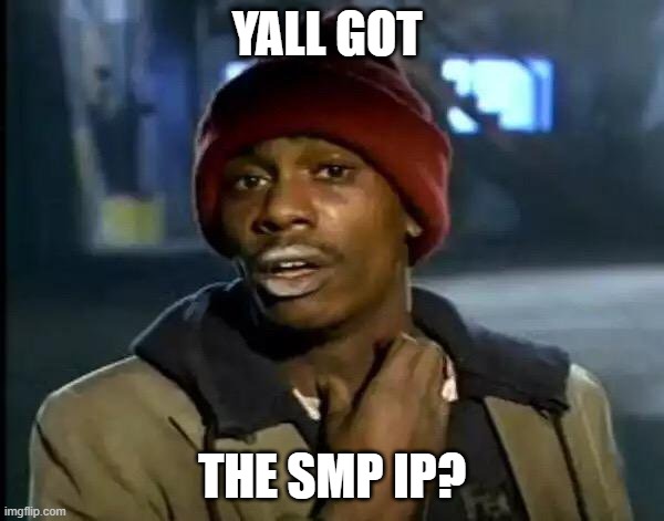 any? (insert mod note here) | YALL GOT; THE SMP IP? | image tagged in memes,y'all got any more of that | made w/ Imgflip meme maker