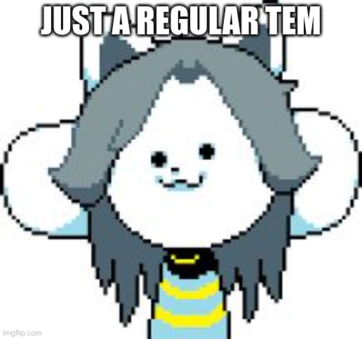 TEMMIE | JUST A REGULAR TEM | image tagged in temmie | made w/ Imgflip meme maker