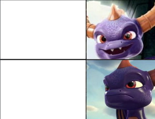 Disappointed Spyro template Blank Meme Template