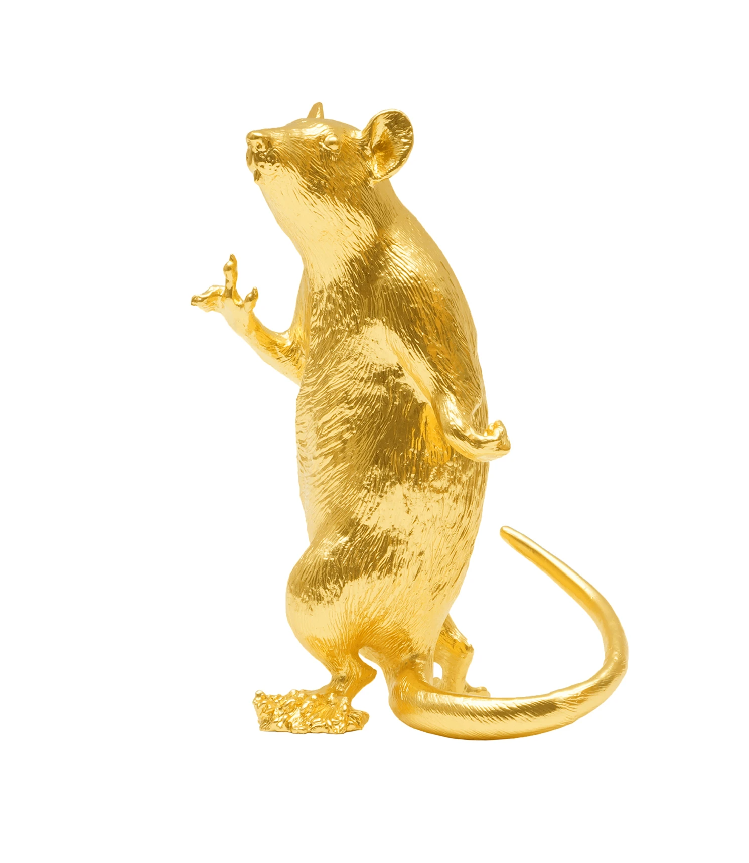 Golden Rat statue award figurine metal Blank Meme Template
