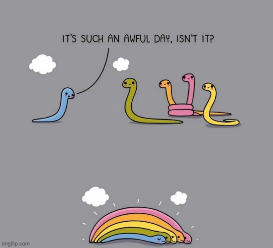 they created a rainbow | image tagged in comics | made w/ Imgflip meme maker