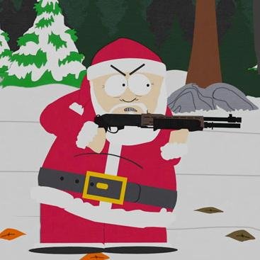 High Quality Santa Gun Blank Meme Template