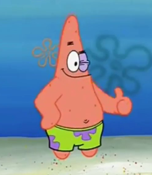 High Quality Patrick Star Thumbs Up Blank Meme Template