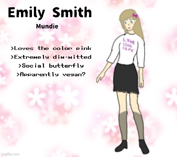 Ok...I promise y'all that this the last E.E OC I'm gonna post here for the day. | made w/ Imgflip meme maker