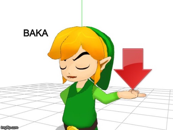 Link Downvote | BAKA | image tagged in link downvote | made w/ Imgflip meme maker