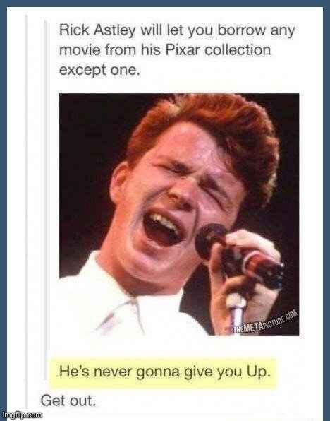 Never gonna give you up | image tagged in memes,funny,rickroll,rickroll stream | made w/ Imgflip meme maker