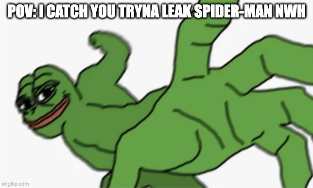 pepe punch | POV: I CATCH YOU TRYNA LEAK SPIDER-MAN NWH | image tagged in pepe punch | made w/ Imgflip meme maker