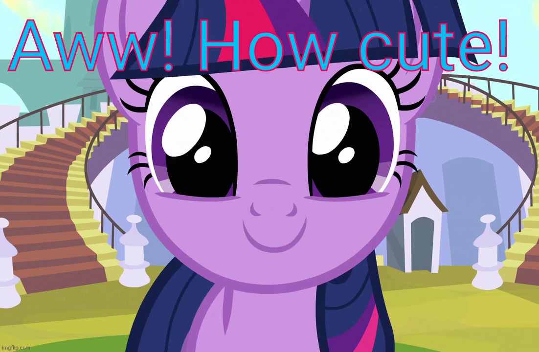 Cute Twilight Sparkle (MLP) | Aww! How cute! | image tagged in cute twilight sparkle mlp | made w/ Imgflip meme maker