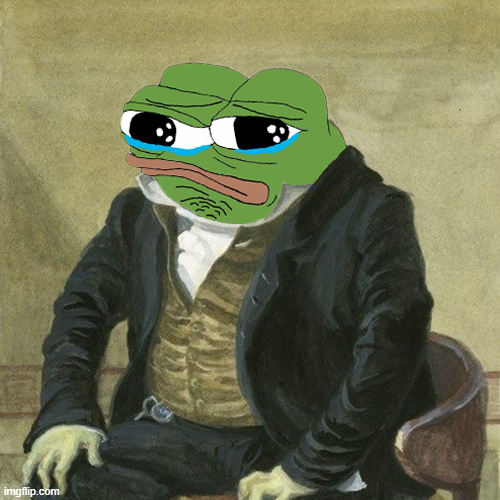 Crying formal pepe Blank Meme Template