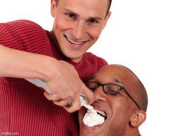 Your two dads | image tagged in weird guy whipped cream | made w/ Imgflip meme maker