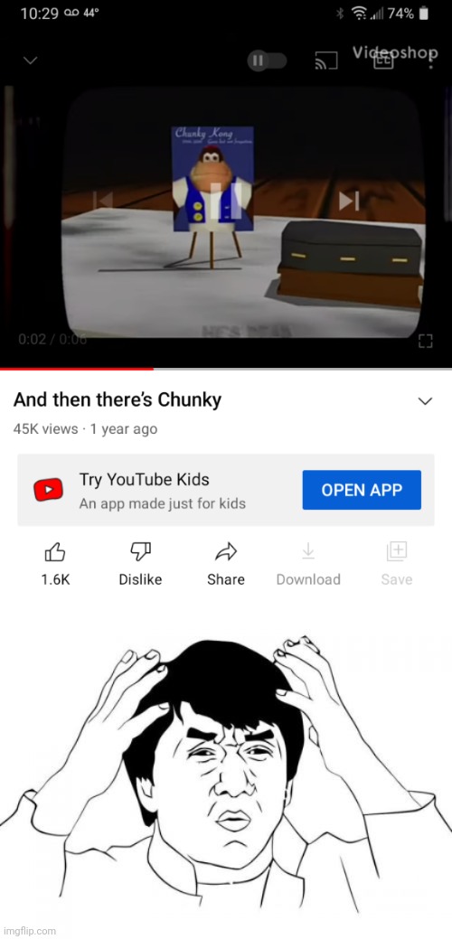 YouTube Kids Shit | image tagged in memes,jackie chan wtf | made w/ Imgflip meme maker