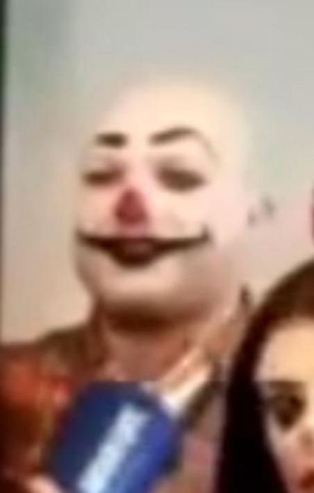 Suspicious looking clown Blank Meme Template