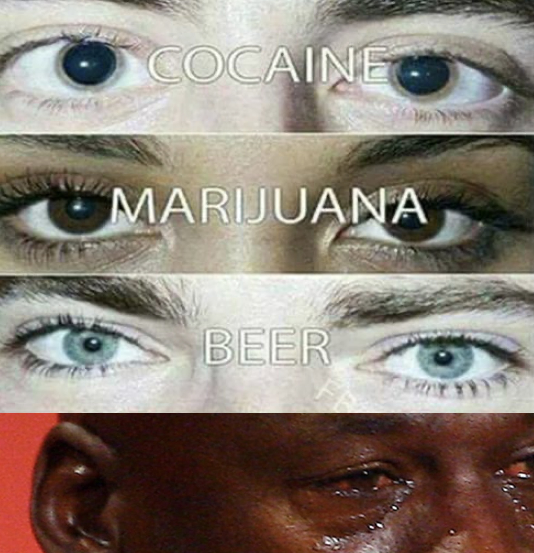 High Quality Drug eyes mama crying Blank Meme Template