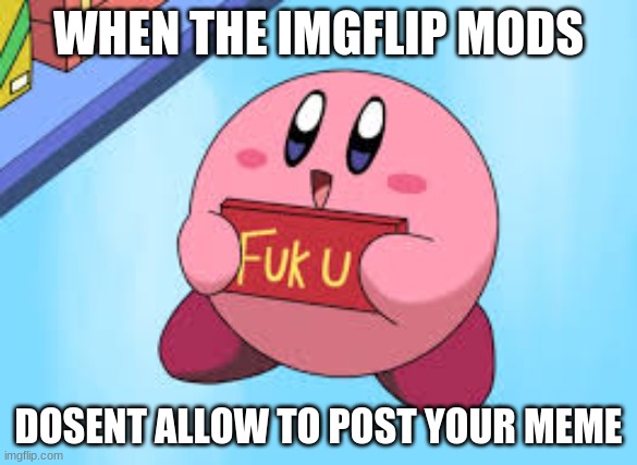 sorry mods but it's true | WHEN THE IMGFLIP MODS; DOSENT ALLOW TO POST YOUR MEME | image tagged in imgflip mods,mean | made w/ Imgflip meme maker