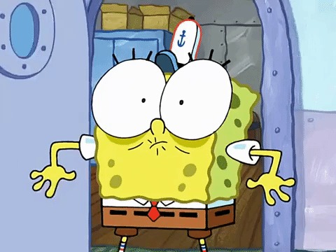 High Quality Sponegbob anime eyes / oh shit Blank Meme Template