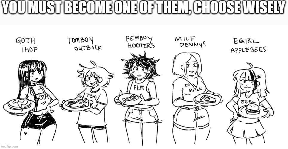 you MUST pick one of them | YOU MUST BECOME ONE OF THEM, CHOOSE WISELY | made w/ Imgflip meme maker