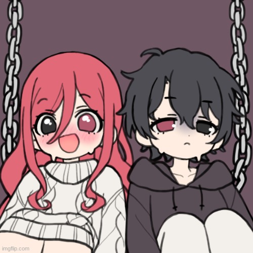 Rin and Riot in picrew | image tagged in siblings | made w/ Imgflip meme maker