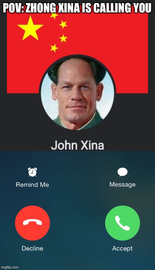 Pick up the phone | POV: ZHONG XINA IS CALLING YOU | image tagged in roleplaying | made w/ Imgflip meme maker