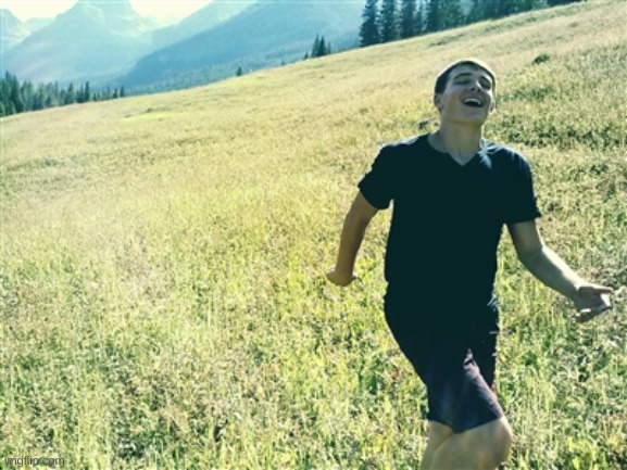 Garret Frolicking Through The Grass | image tagged in garret frolicking through the grass | made w/ Imgflip meme maker