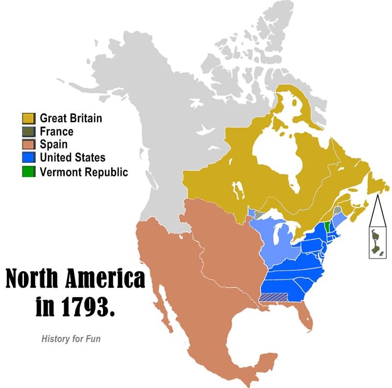 High Quality North America in 1793 Blank Meme Template