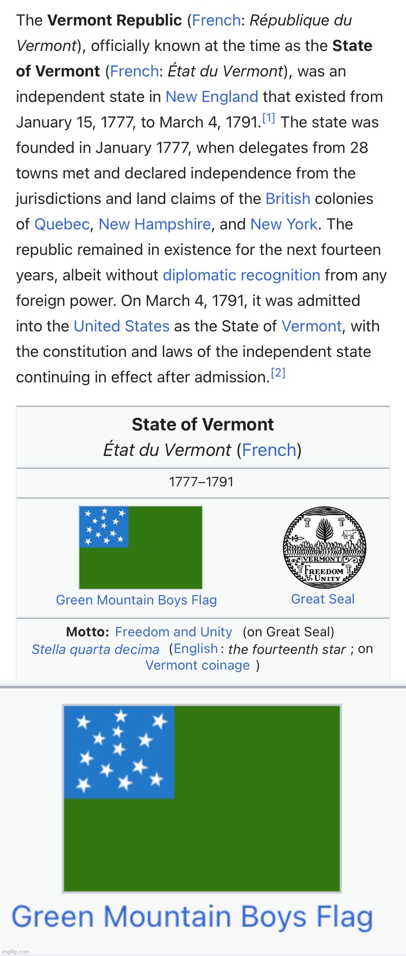 Ah yes, the Vermont Republic | image tagged in vermont republic | made w/ Imgflip meme maker