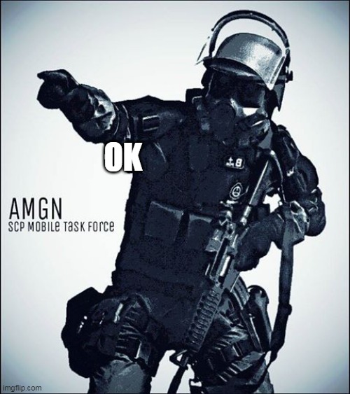 MTF-SCP | OK | image tagged in mtf-scp | made w/ Imgflip meme maker