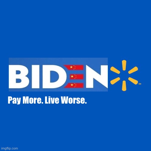 Walmart Life |  Pay More. Live Worse. | image tagged in biden,china,xi jinping,dealing with liberals,triggered liberal | made w/ Imgflip meme maker