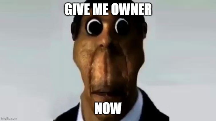 DO IT | GIVE ME OWNER; NOW | image tagged in obunga | made w/ Imgflip meme maker
