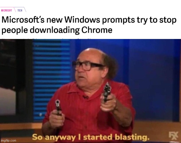 Why microsoft why | image tagged in so anyway i started blasting | made w/ Imgflip meme maker