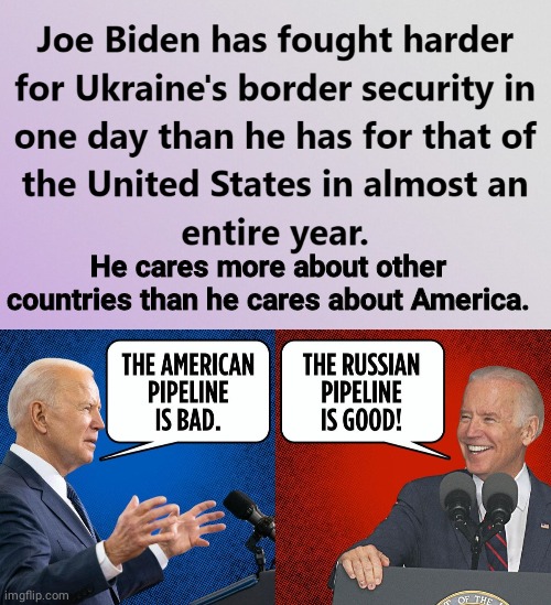 Joe don't care about America - Imgflip