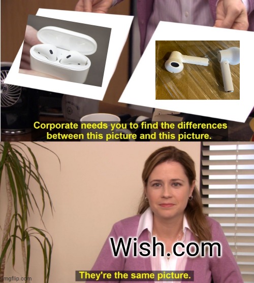 Stuff from wish.com be like | Wish.com | image tagged in memes,they're the same picture | made w/ Imgflip meme maker