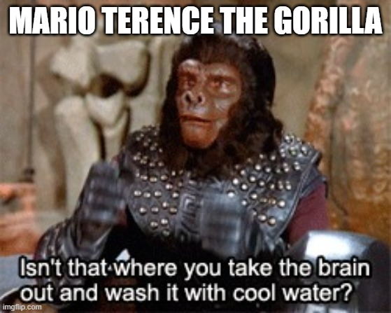 Mario as the Gorilla Blank Meme Template