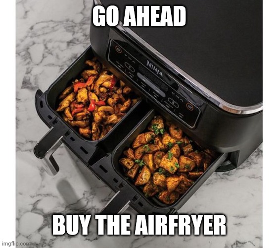 Airfryer | GO AHEAD BUY THE AIRFRYER | image tagged in airfryer | made w/ Imgflip meme maker