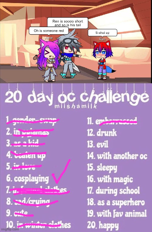 Day 11: Yep Arlo makes fun of Ren's height | made w/ Imgflip meme maker