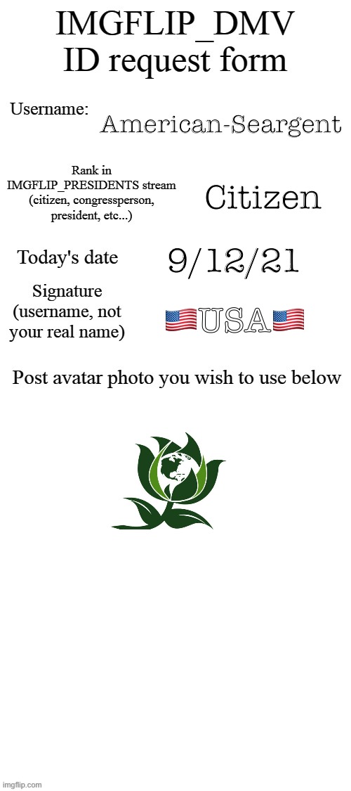 DMV ID Request Form Imgflip