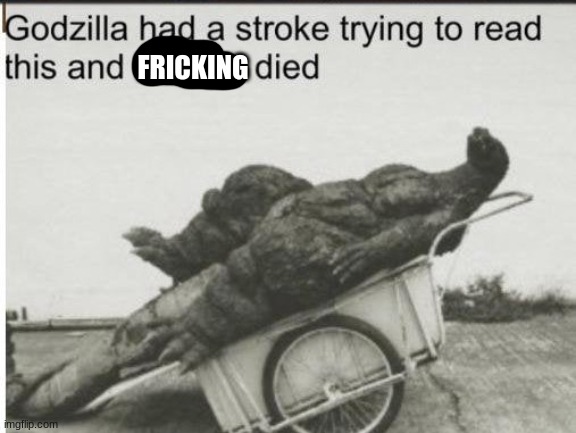 Godzilla | FRICKING | image tagged in godzilla | made w/ Imgflip meme maker