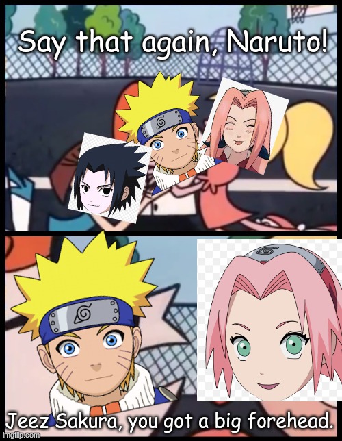 How come no one ever pointed out Sasuke's large forehead, but only Sakura's  when it came to the character's appearance? - Quora