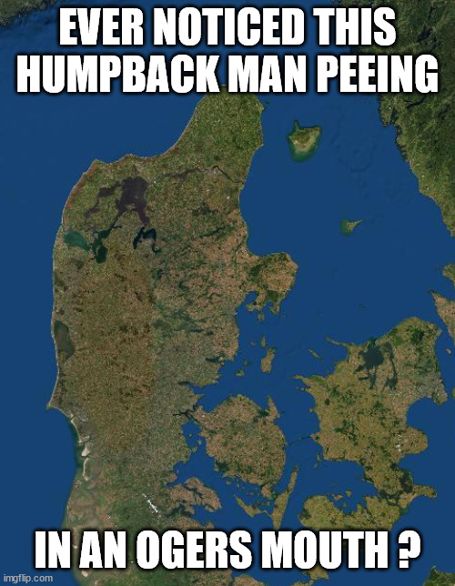  EVER NOTICED THIS HUMPBACK MAN PEEING; IN AN OGERS MOUTH ? | image tagged in weird,wack,world | made w/ Imgflip meme maker